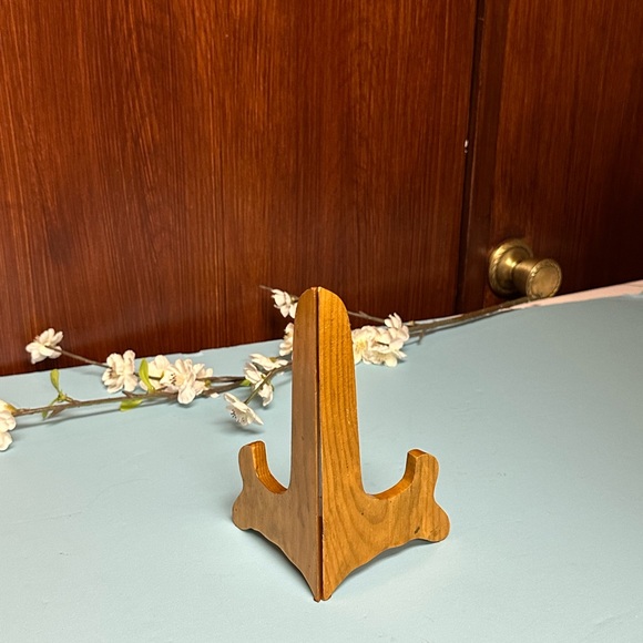 Vintage Folding Wooden Display easel for plates, frames - Picture 2 of 11